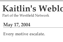 Kaitlin's Weblog